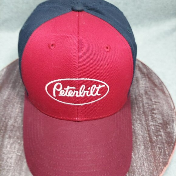 Peterbilt Baseball Cap Hat  Marron Blue One Size  Semi  Open  Road Trucker - Picture 8 of 11